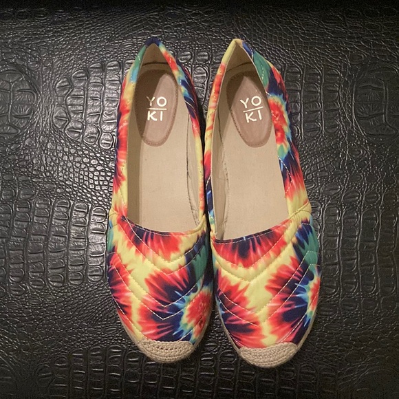 Yoki Shoes - YOKI Fashion Inc. Rainbow Tie Dye Juno Slip On Shoes Size 11